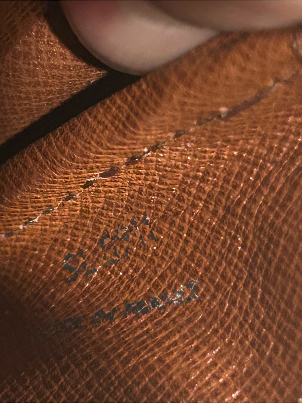 Louis Vuitton Brown Monogram Crossbody Bag with Tan Trim with coa - Picture 13 of 16